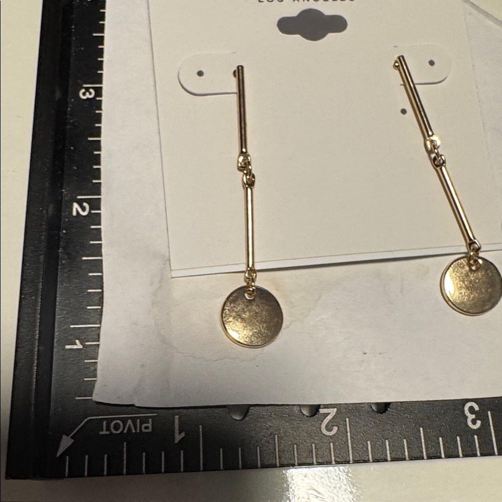 Laundry by Shelli Segal Gold Bar Drop Earrings (BR-888/3) - Picture 5 of 5